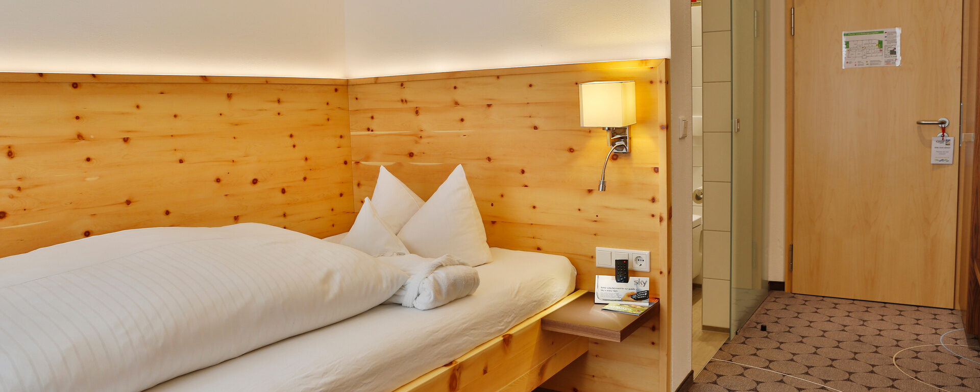 Blick in ein Hirschhof Einzelzimmer